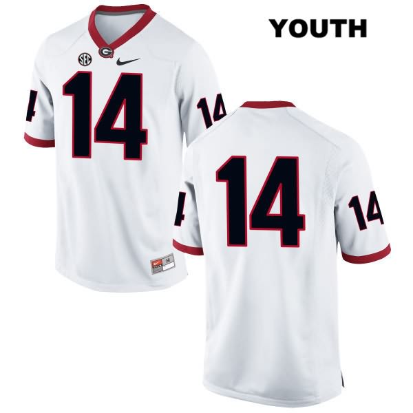 Georgia Bulldogs Youth Malkom Parrish #14 NCAA No Name Authentic White Nike Stitched College Football Jersey NKJ5056RT